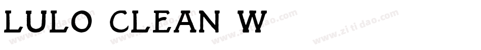 Lulo Clean W01字体转换